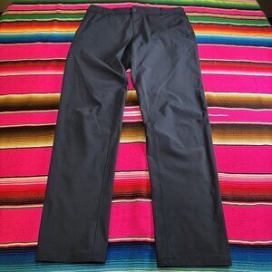 Lululemon Mens 34x35‎ Commission Pant Classic Fit Warpstreme Navy Blue Golf Perf
